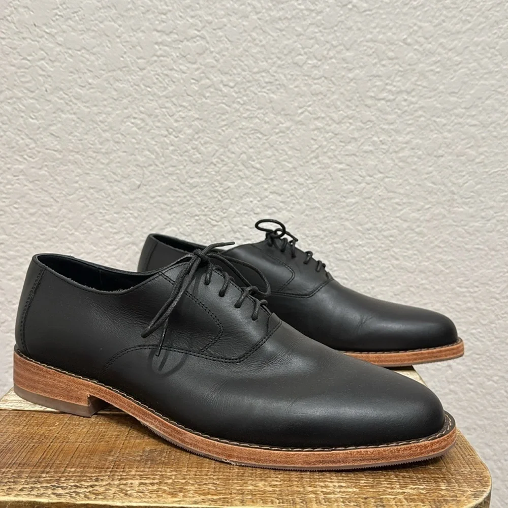 Nisolo Everyday Oxford Black Waterproof Leather Size 9.5